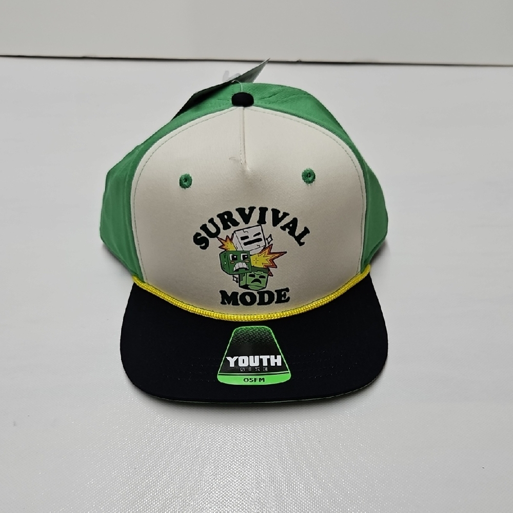 Youth Survival Mode Green and Black Cap